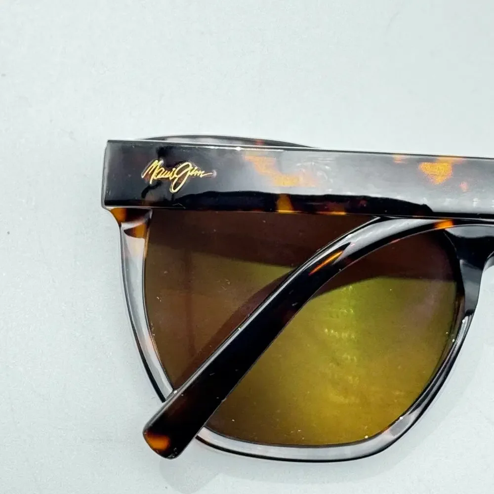 Maui Jim Sunglasses Alulu STG-BG MJ878-10 Dark Tortoise Cat Eye Bronze Polarized